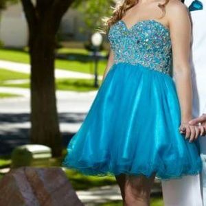 Blue Homecoming Formal Dress